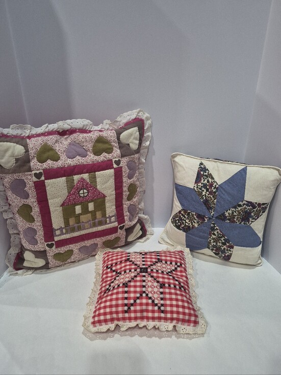 Handmade Other - Vintage Cottagecore Country Rustic Handmade Pillows Lot Of Three